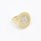 14K Medusa Cz Men's Ring