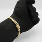 14K Name Plate Solid Cuban Bracelet Yellow Gold