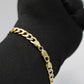 14K Name Plate Semi-Solid Cuban Classic Bracelet Two Tones