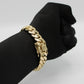 14K Solid BMX Cuban Bracelet \\14.5mm\\ Yellow Gold