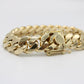 14K Solid BMX Cuban Bracelet \\14.5mm\\ Yellow Gold