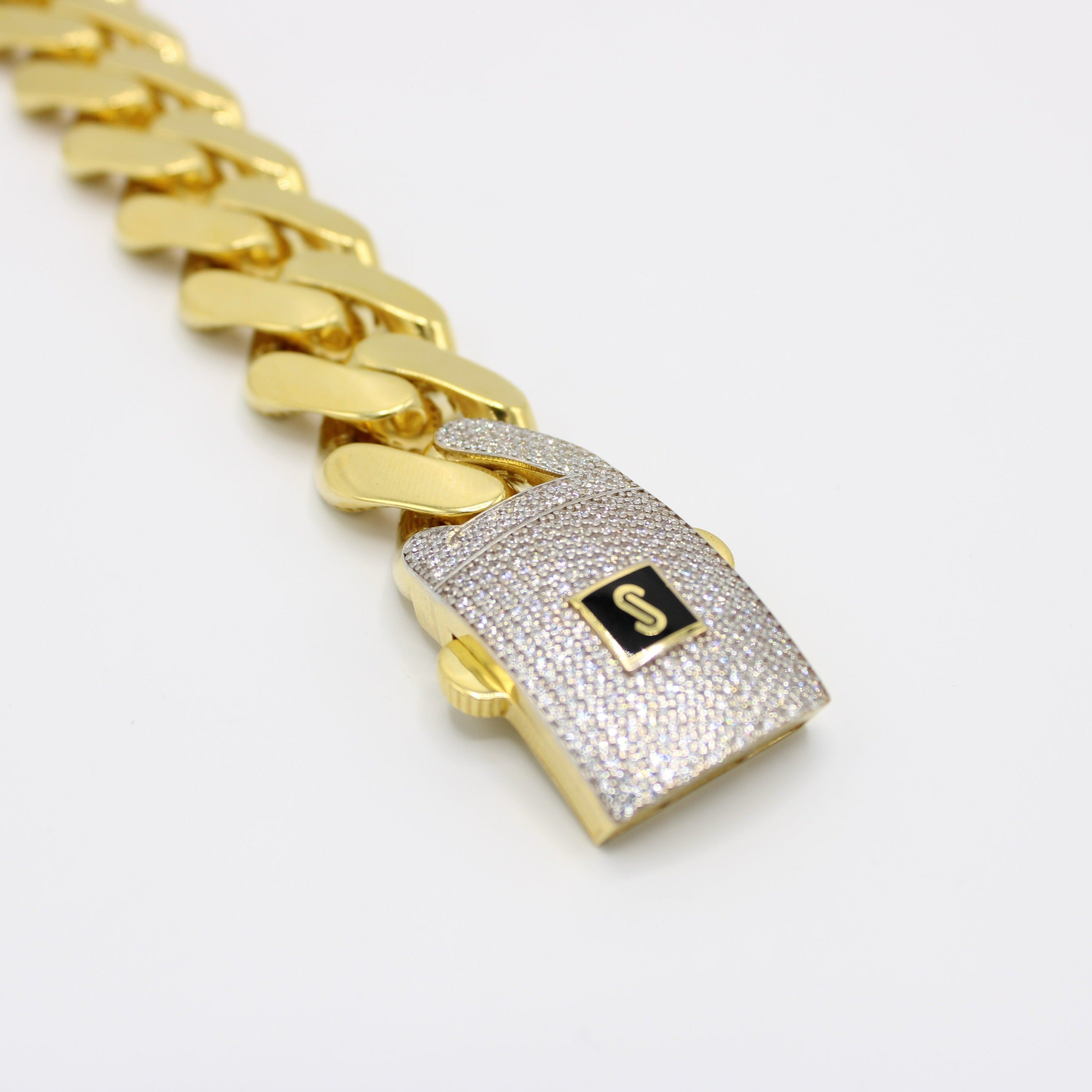 10K Yellow Gold Monaco Bracelet 7.5