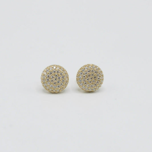 14K Round Men's Earring Cz