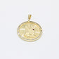 14K Santa Barbara Cz Stones Pendant Yellow Gold