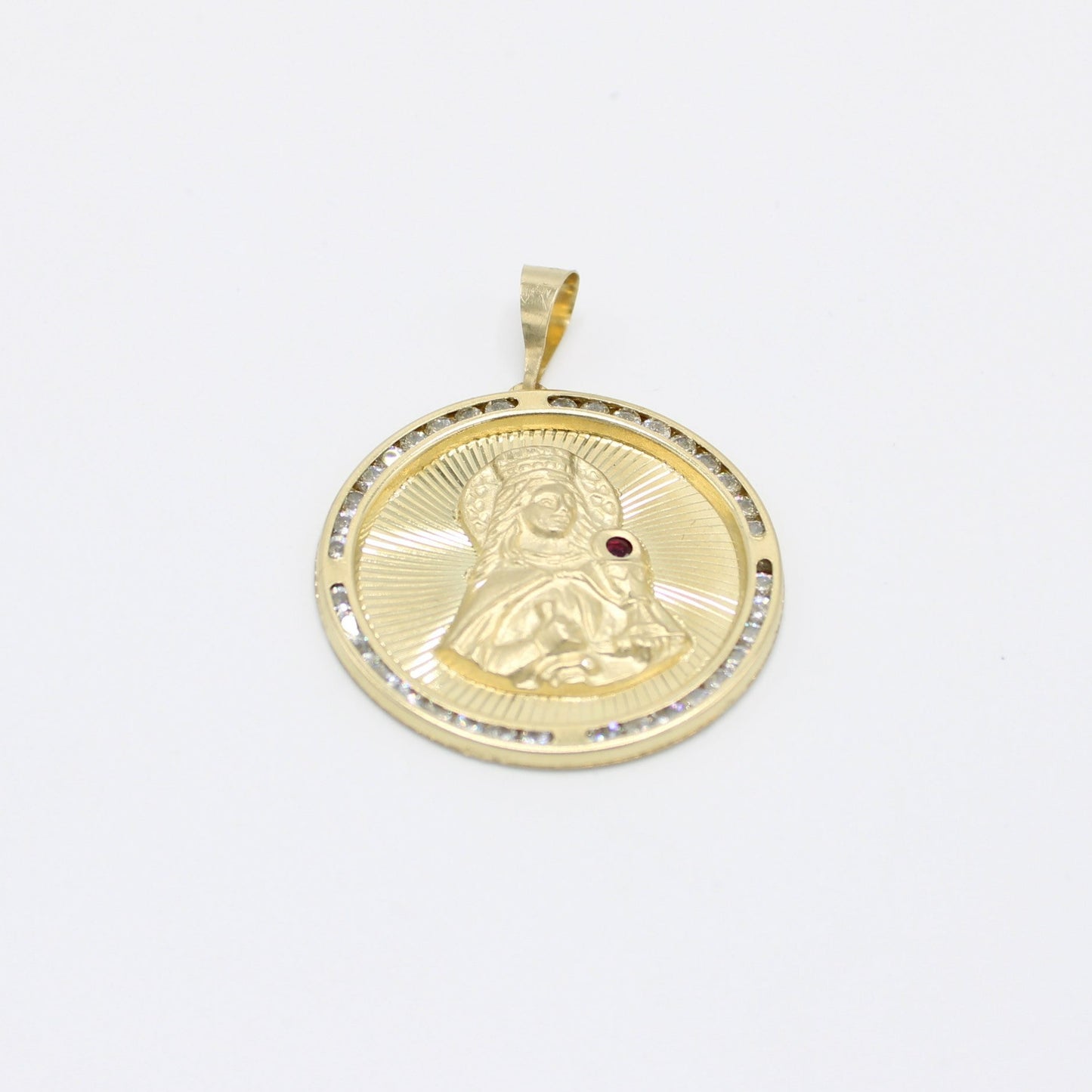 14K Santa Barbara Cz Stones Pendant Yellow Gold