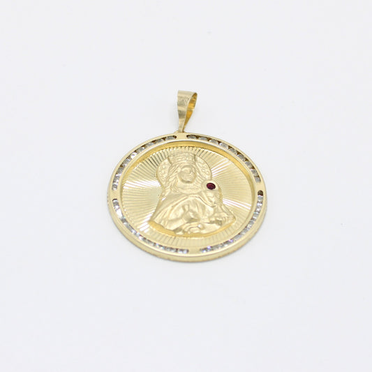 14K Santa Barbara Cz Stones Pendant Yellow Gold