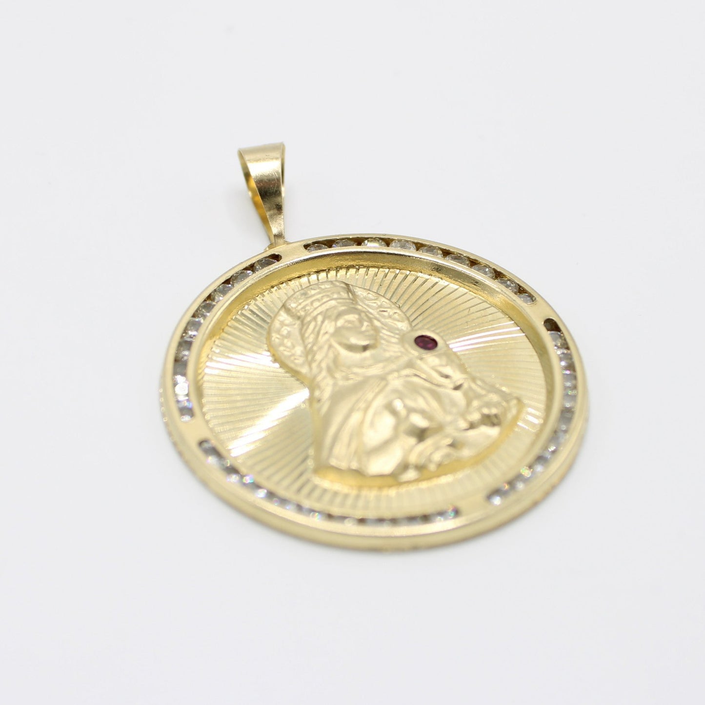 14K Santa Barbara Cz Stones Pendant Yellow Gold