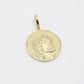 14K Jesus Face Pendant Yellow Gold