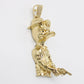 14K Dunald Duck Gangster Cz Stones Pendant Yellow Gold