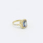 14K Fancy Cz Women's Ring Purple Stone