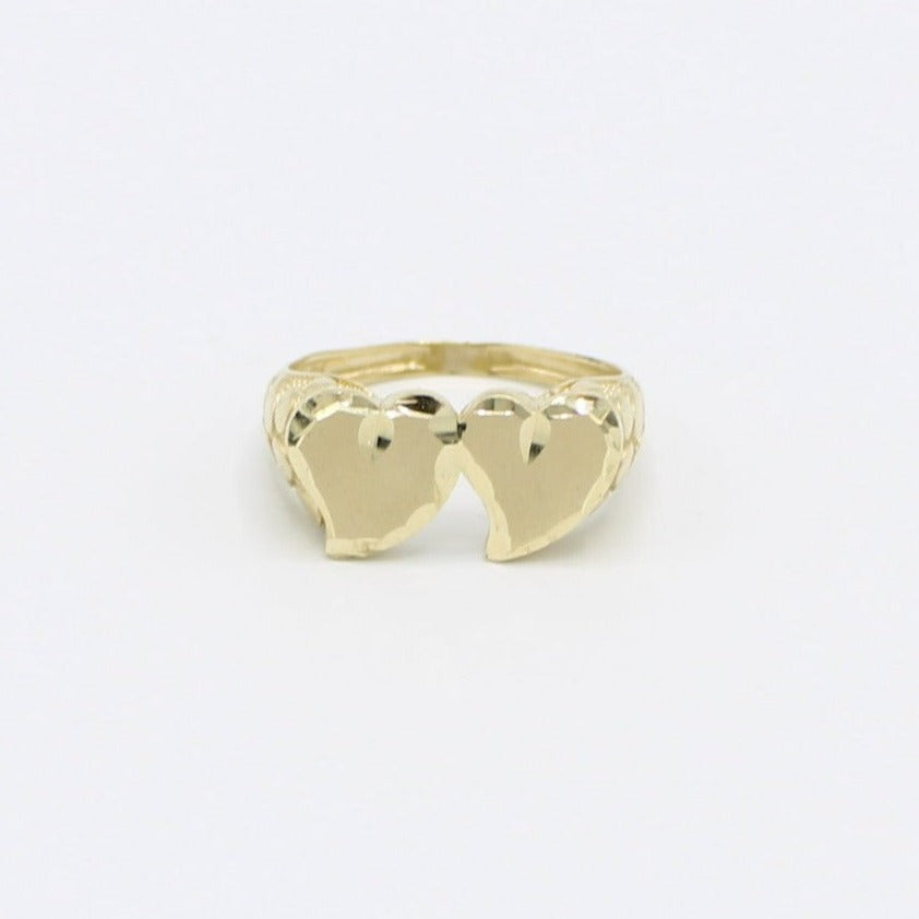 14K Doble ❤️Heart❤️ Women's Gold Ring