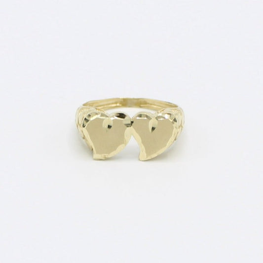 14K Doble ❤️Heart❤️ Women's Gold Ring