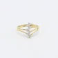 14K Fancy Women's Gold Ring Cz Stones