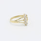 14K Fancy Women's Gold Ring Cz Stones