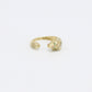 14K Panther Women's Gold Ring Cz Stones