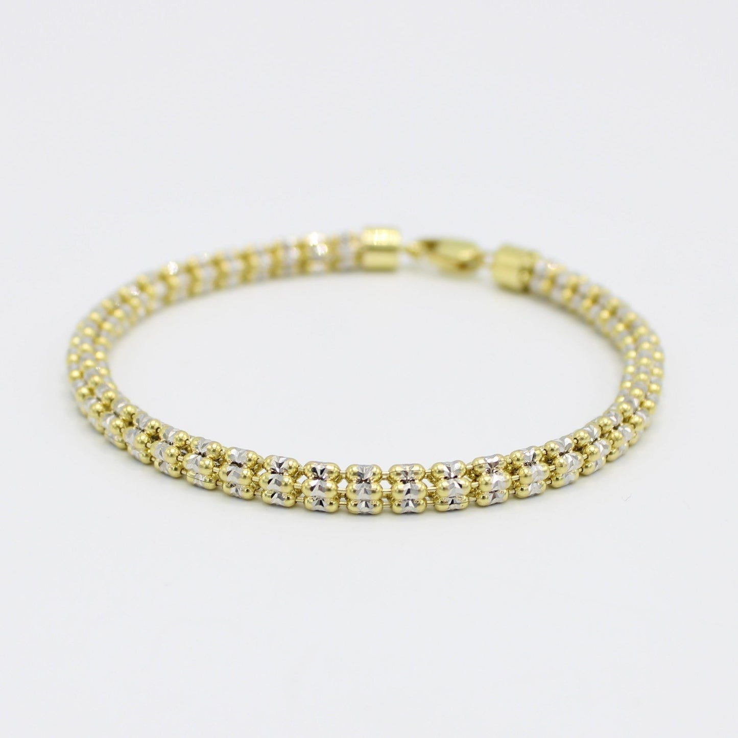 14K Moon Ice Bracelet Yellow Gold