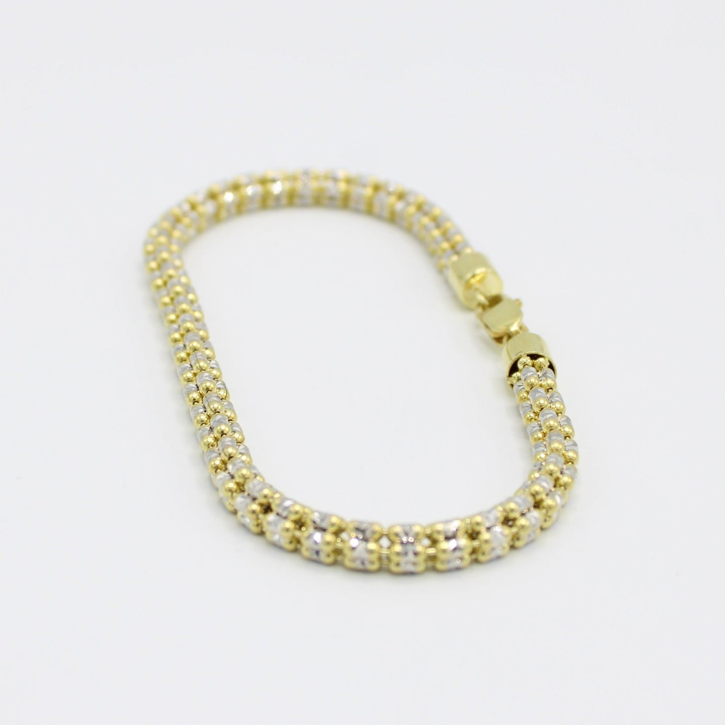 14K Moon Ice Bracelet Yellow Gold