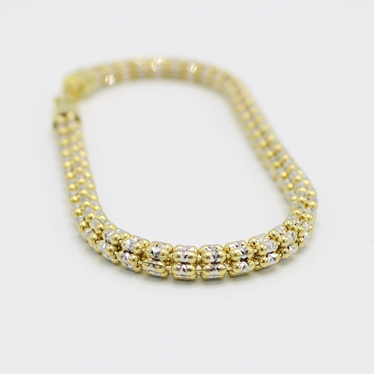 14K Moon Ice Bracelet Yellow Gold