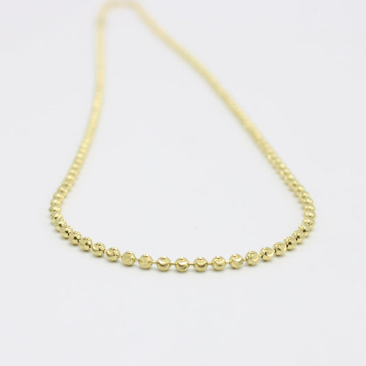 14K Moon Cut Chain Yellow  Gold