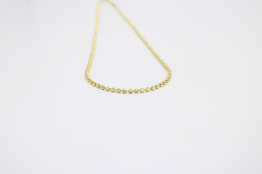 14K Moon Cut Chain Yellow Gold