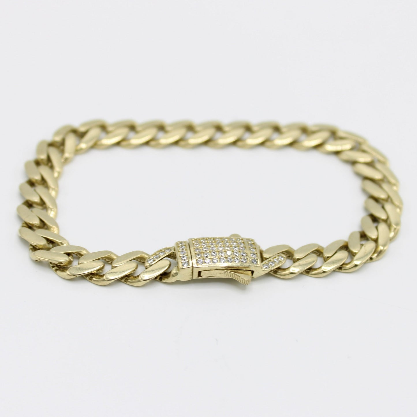 14K Women's ITTALLO Bracelet Cz Stones At Lock