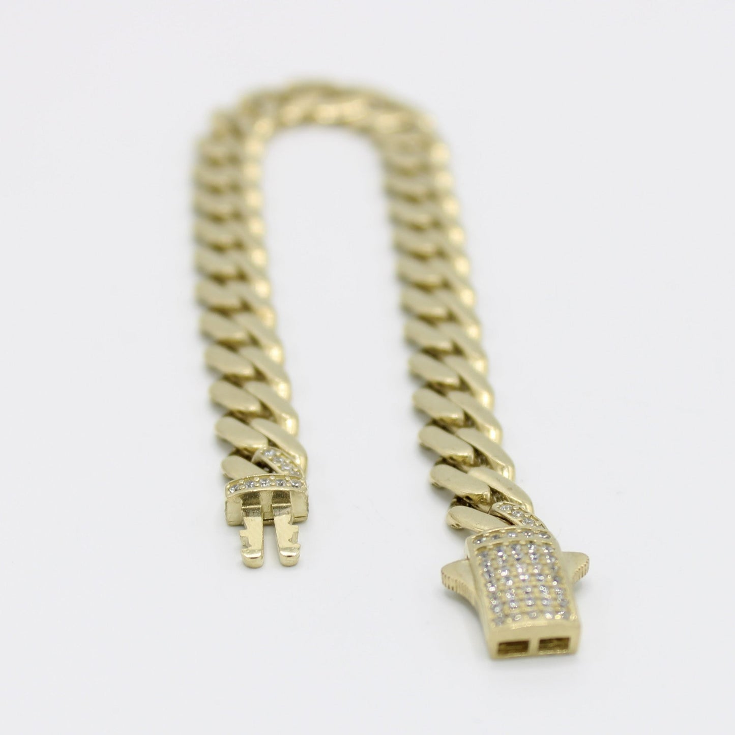 14K Women's ITTALLO Bracelet Cz Stones At Lock