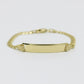 14K Name Plate Solid Cuban Baby Bracelet yellow Gold