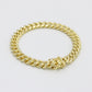 14K Semi-Solid Miami Cuban Bracelet  \\ 8.6 mm \\