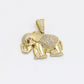 14K Elephan 🦣 Cz Stones Yellow Gold