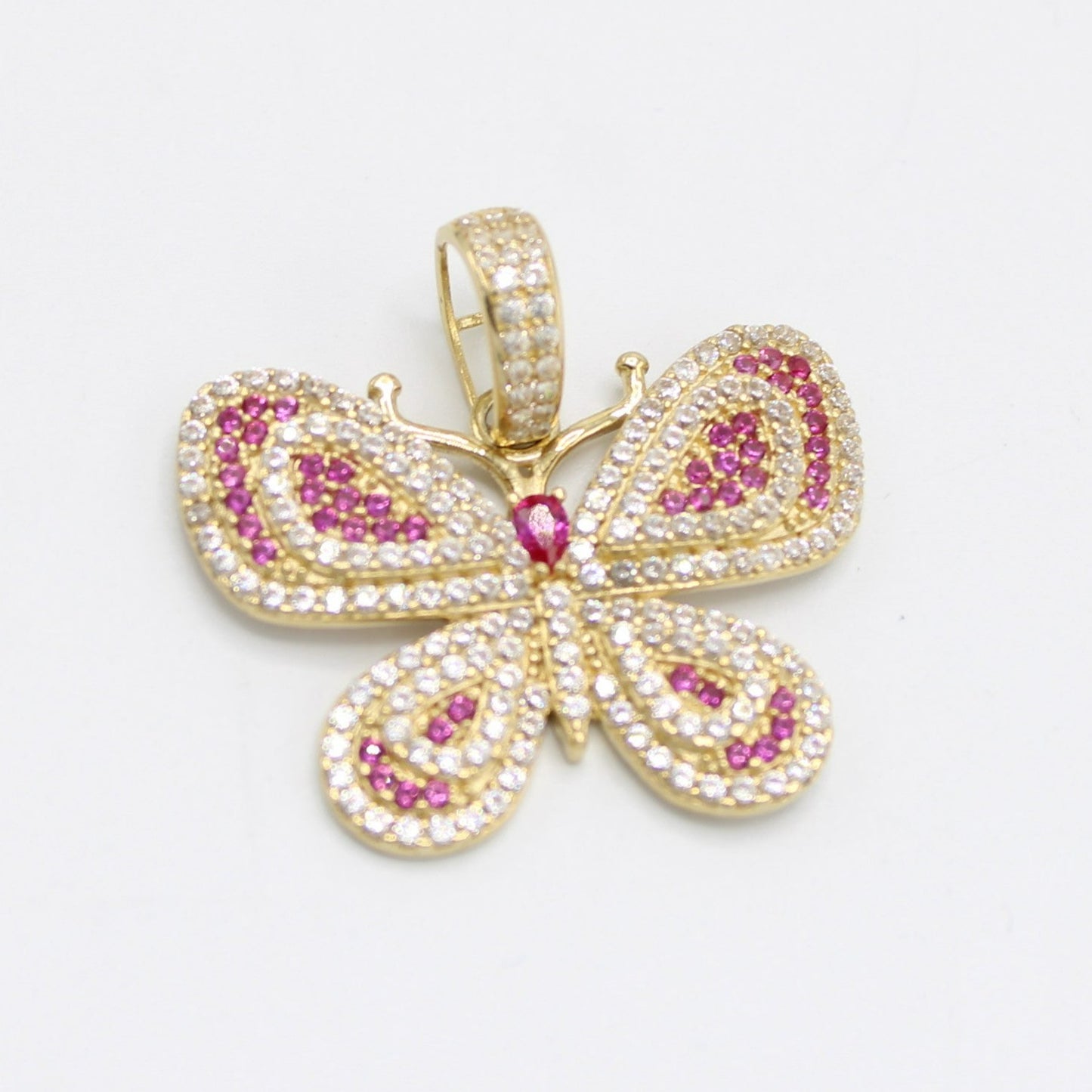 14K Butterfly 🦋 Cz Stones Yellow Gold