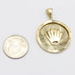 14K Crown Cz Stones Yellow Gold