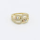 14K Women's Ring Cz Stones Yellow Gold