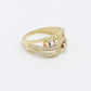 14K Women's Ring Cz Stones Yellow Gold