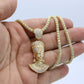 14K Faraon Pendant with Ice Chain Yellow Gold