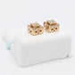 14K Square VS Diamond Earrings Rose Gold