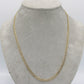 14K Solid Flat Cuban Chain Two Tones Yellow Gold ( 4.6 mm\ 24 " )