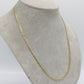 14K Solid Flat Cuban Chain Two Tones Yellow Gold ( 4.6 mm\ 24 " )