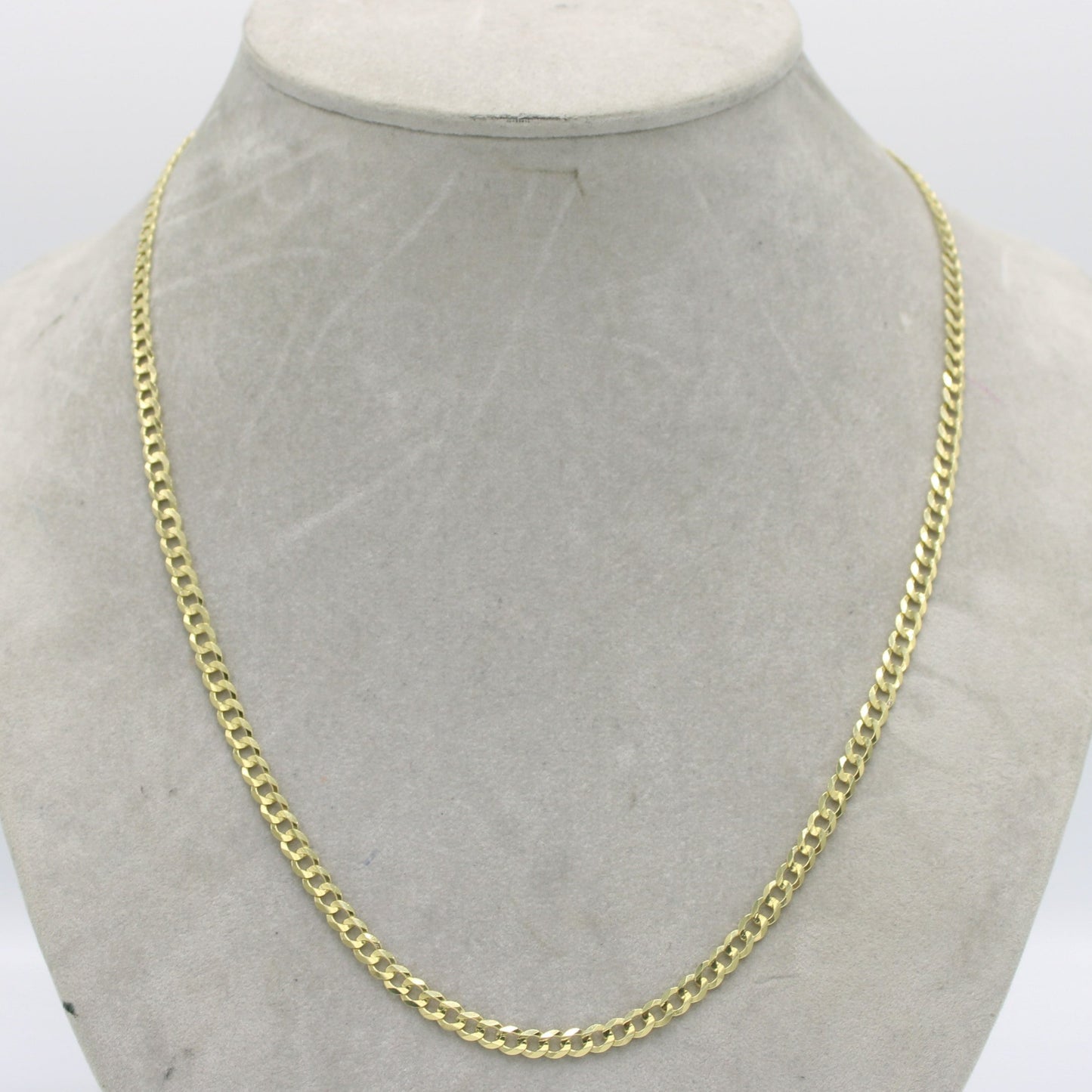 14K Solid Flat Cuban Chain Yellow Gold ( 4.5 mm\ 24 " )