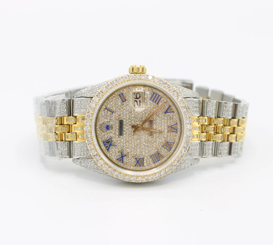 ROLEX BUST DOWN ICED OUT 36MM | YELLOW GOLD | ROMAN DIAL |