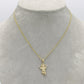 14K Divino Niño Pendant with Solid Cuban Chain (18 ")