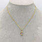 14K Teddy Bear Cuban Flag  Pendant with Semi-Solid Cuban Chain (18 ")