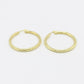 14K Fancy Women's Hoops Yellow Gold
