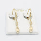 14K Women's Hoops Cz Stones Yellow Gold