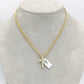 14K VS Diamond Cross Pendant with Semi-Solid Cuban Chain Yellow Gold