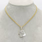 14K VS Diamond Hamsa Pendant with Semi-Solid Cuban Chain Yellow Gold