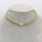 14K Semi-Solid Choker Cuban Link Cz at Lock  \\ 8.5mm - 16” \\
