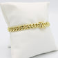 14K Semi-Solid Cuban Bracelet Yellow Gold