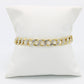 14K Semi-Solid Flat Cuban Bracelet Two Tones Yellow Gold // 9mm  //