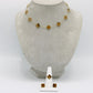 14K Fancy Set (Brown) Necklace - Earrings - Ring Yellow Gold