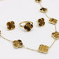 14K Fancy Set (Brown) Necklace - Earrings - Ring Yellow Gold